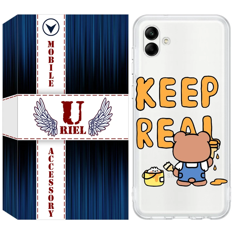 کاور یوریل مدل Clear کد 15 طرح خرس مناسب برای گوشی موبایل سامسونگ Galaxy A04e