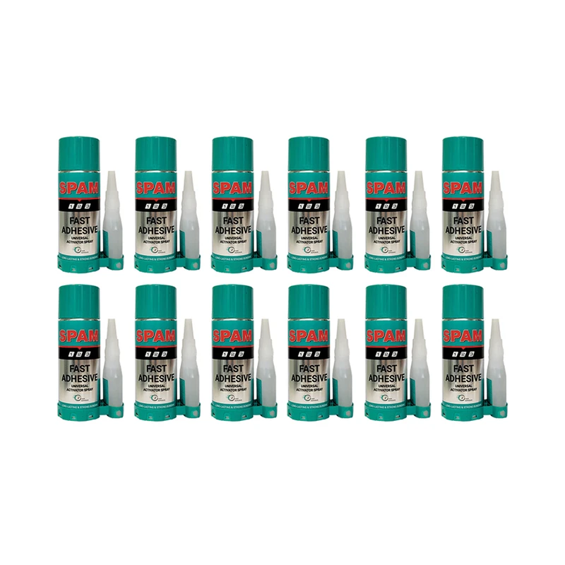 چسب اسپم مدل دو فاز حجم 400 میلی لیتر مجموعه 12 عددی