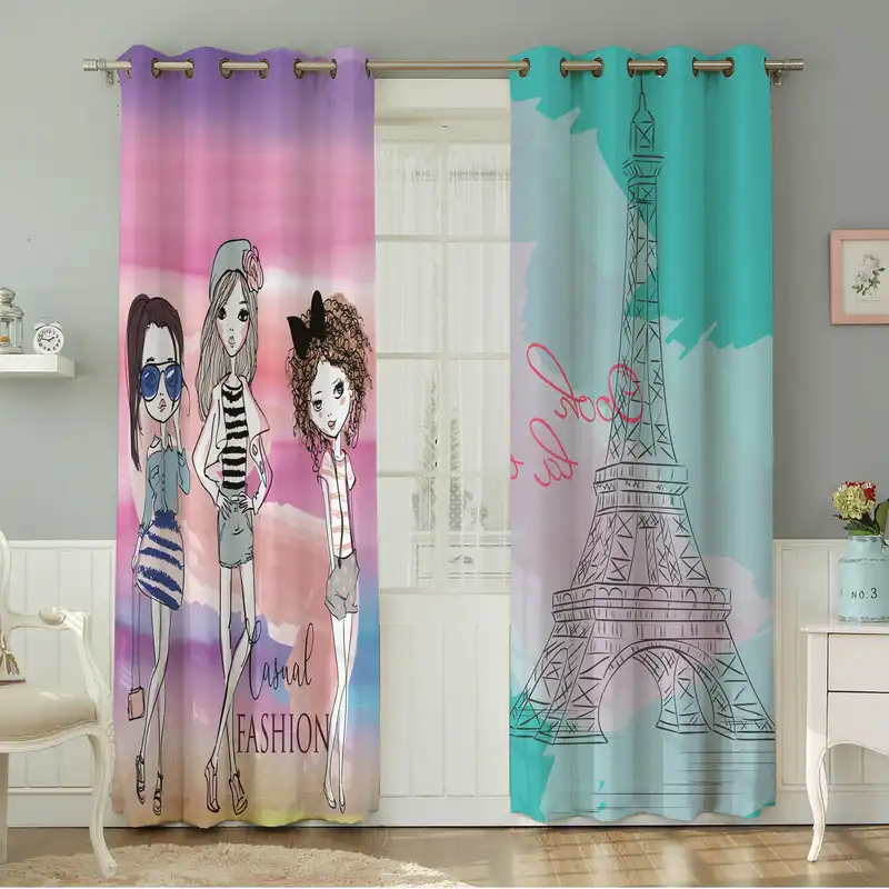 پرده نیروانا طرح کودک مدل مخمل کد 5093سایز 140×280 سانتی متر