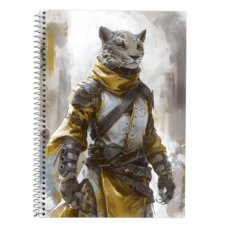 دفتر زبان 50 برگ مدوپد مدل سه خط طرح حیوانات جنگجو کد DF14925