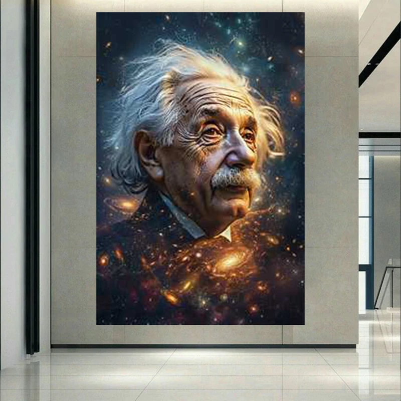 تابلو بوم طرح مخمل فیزیکدان مدل آلبرت انیشتین کد AR305348