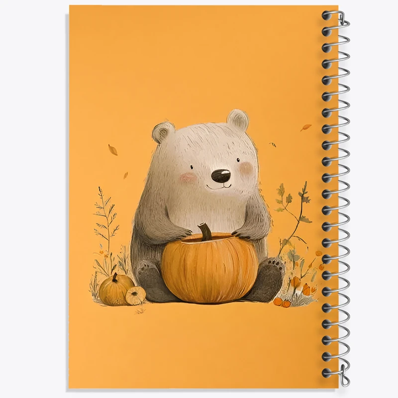 دفتر ژورنال نویسی 50 برگ خندالو مدل نقطه ای طرح خرس بامزه کد F7304