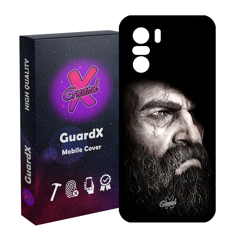 کاور گارد ایکس طرح God of War مدل Glass10100 مناسب برای گوشی موبایل شیائومی Poco F3/MI 11X/MI 11X Pro/Redmi K40/K40 Pro