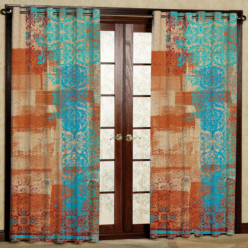  پرده مدل طرح دار مخمل پانچی کد 452 سایز 140x280 سانتی متر