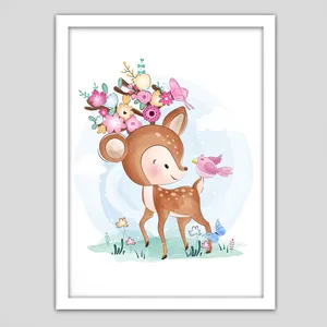 استیکر و تابلو کودک و نوزاد جیک جیک مدل گوزن خوشحال کد G-5