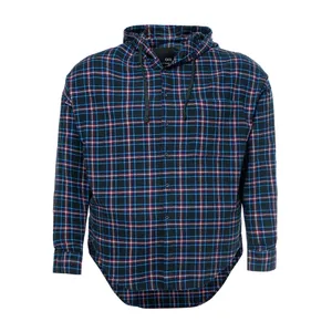 پیراهن آستین بلند مردانه جوتی جینز مدل کلاهدار کد 303039 رنگ سرمه‌ای