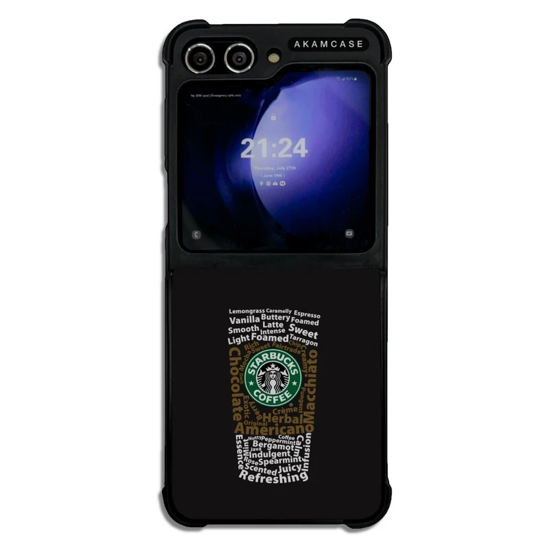کاور آکام مدل AMC-WSGZFLIP5-STARBUCKS-40 مناسب برای گوشی موبایل سامسونگ Galaxy Z Flip 5