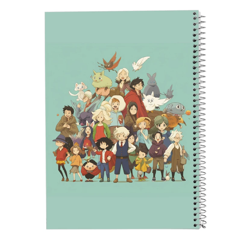دفتر ژورنال نویسی 50 برگ مدوپد مدل نقطه ای طرح Ghibli کد DF2535