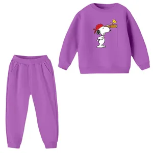 ست سویشرت و شلوار مدل اسنوپی کد ۱۱ رنگ بنفش