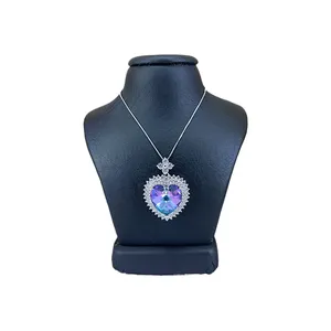 گردنبند نقره زنانه سواروسکی مدل قلب جواهری بزرگ کد 86920