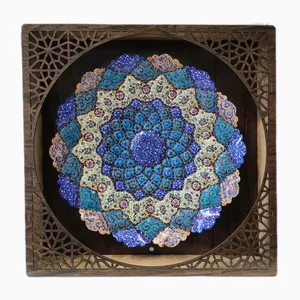 بشقاب میناکاری مدل اسلیمی کد 231