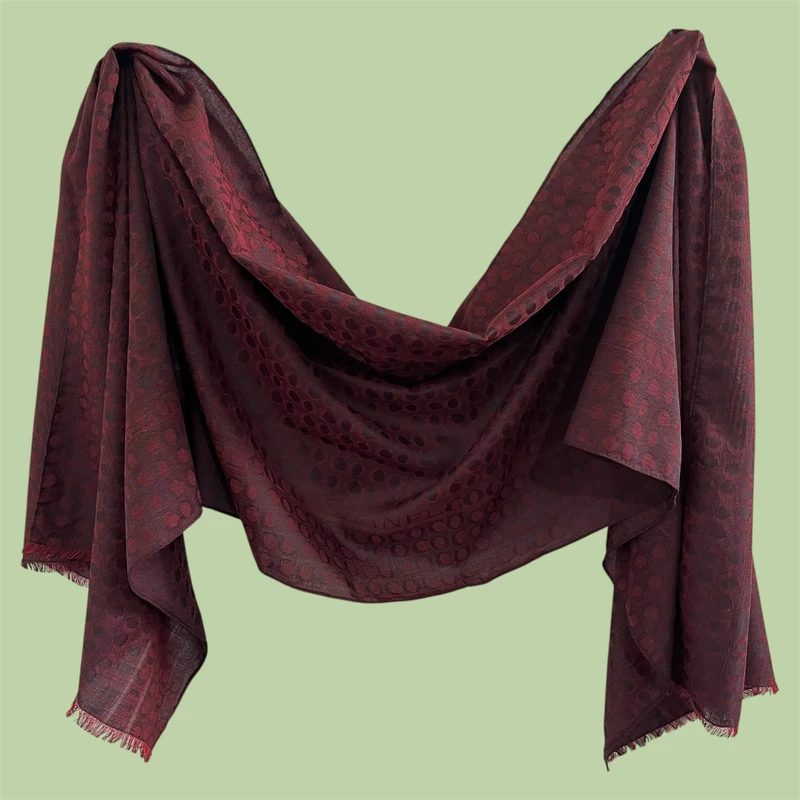 شال زنانه مدل کشمیر نخی زمینه سکه ای کد ۰۰۳۶