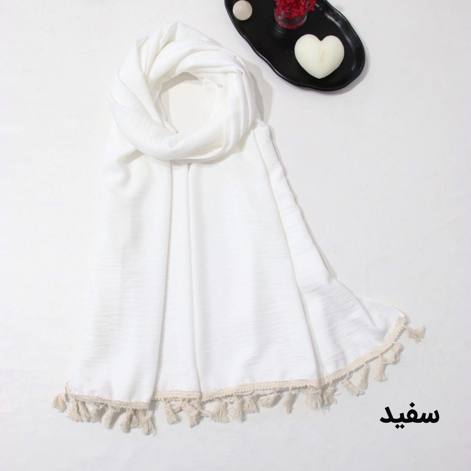 شال زنانه مدل نخی وارداتی طرح ساده حاشیه دار کد ana-4012 -  - 45