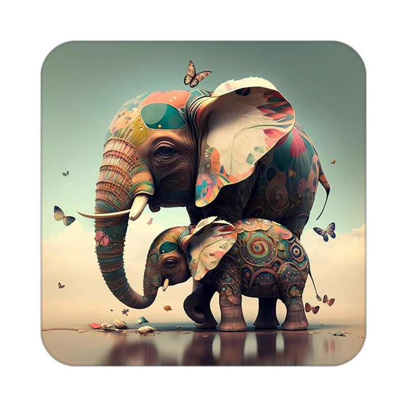 زیر لیوانی کاکتی طرح حیوانات رنگی مدل mp26166