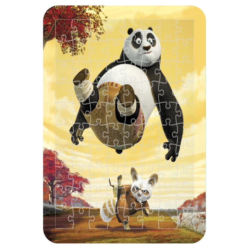 پازل 54 تکه اطلس آبی طرح کارتون پاندای کونگ فو کار  مدل P1676
