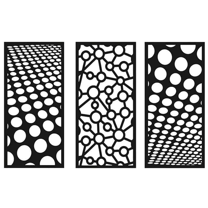 دیوارکوب طرح دایره و خط مدل 8O3D مجموعه 3 عددی