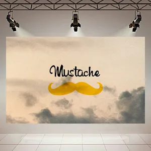 تابلو بوم طرح آرایشگاه مردانه و سبیل مدل Mustache is Good کد AR3074
