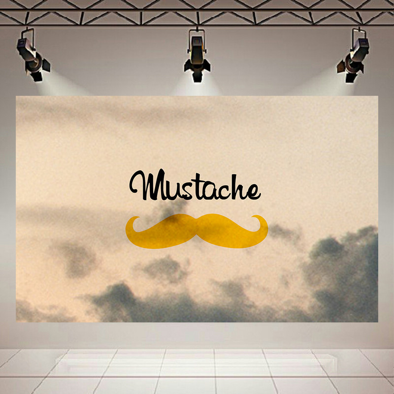 تابلو بوم طرح آرایشگاه مردانه و سبیل مدل Mustache is Good کد AR3074