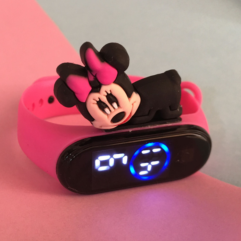 ساعت مچی دیجیتال بچگانه مدل ضد آب سیلیکونی میکی موس PIN کد BB