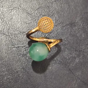 انگشتر طلا 18 عیار زنانه قیراط طرح دایره کد GH1489