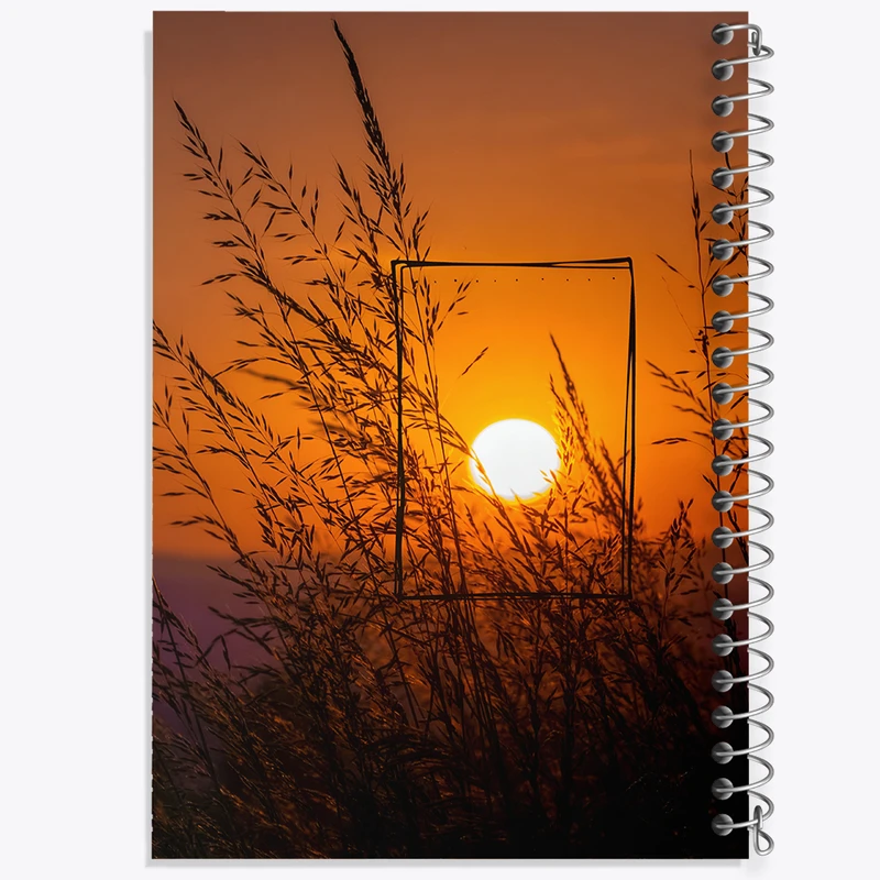 دفتر شطرنجی 50 برگ خندالو طرح منظره ی غروب کد F5266