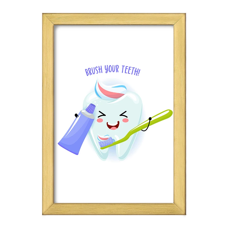 تابلو خندالو طرح دندان و دندان پزشکی کودکانه کد 36697