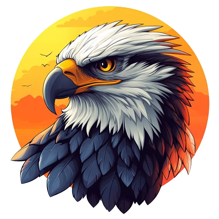 استیکر پارچه و لباس پاد آفرین مدل عقاب کد 3852
