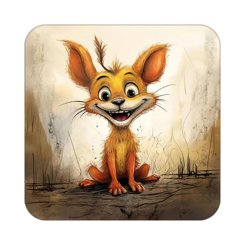 زیر لیوانی کاکتی طرح حیوانات کارتونی مدل mp27768