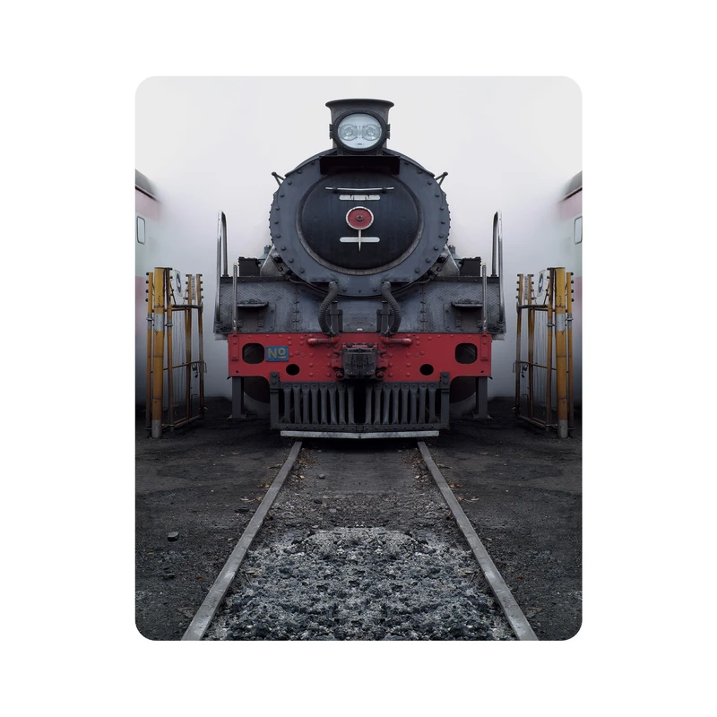 ماوس پد اطلس آبی طرح قطار و ریل قطار مدل T6965