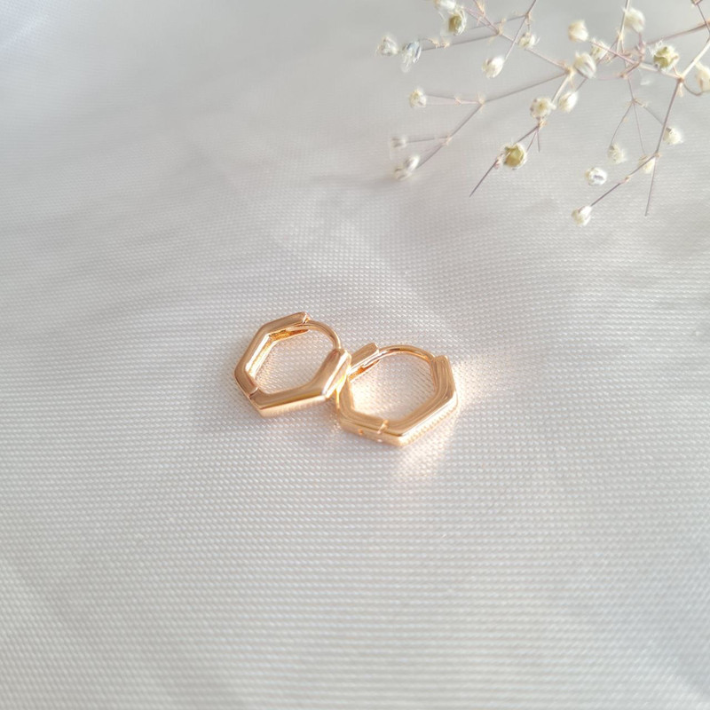 گوشواره زنانه ژوپینگ مدل پنج ضلعی کد L7