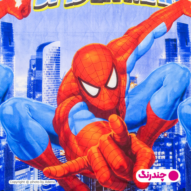 ملحفه آدنو مدل مردعنکبوتی کد CH69 یک نفره سایز 80x180 سانتی متر