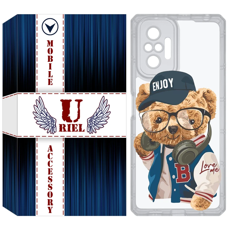 کاور یوریل قاب مدل Clear کد 35 طرح تدی مناسب برای گوشی موبایل شیائومی Redmi Note 10 Pro / Note 10 Pro Max