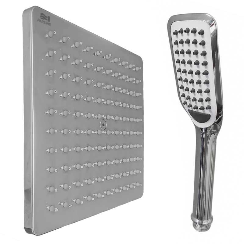 سردوش حمام شیرآلات بهداشتی پارس شید فاتح مدل مربع دنا