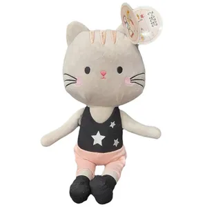 عروسک پاپو مدل گربه سیبیل دار ارتفاع 35 سانتی متر