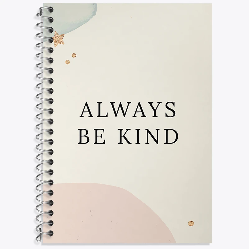 دفتر زبان 50 برگ خندالو مدل سه خط طرح Always Be Kind کد N2303