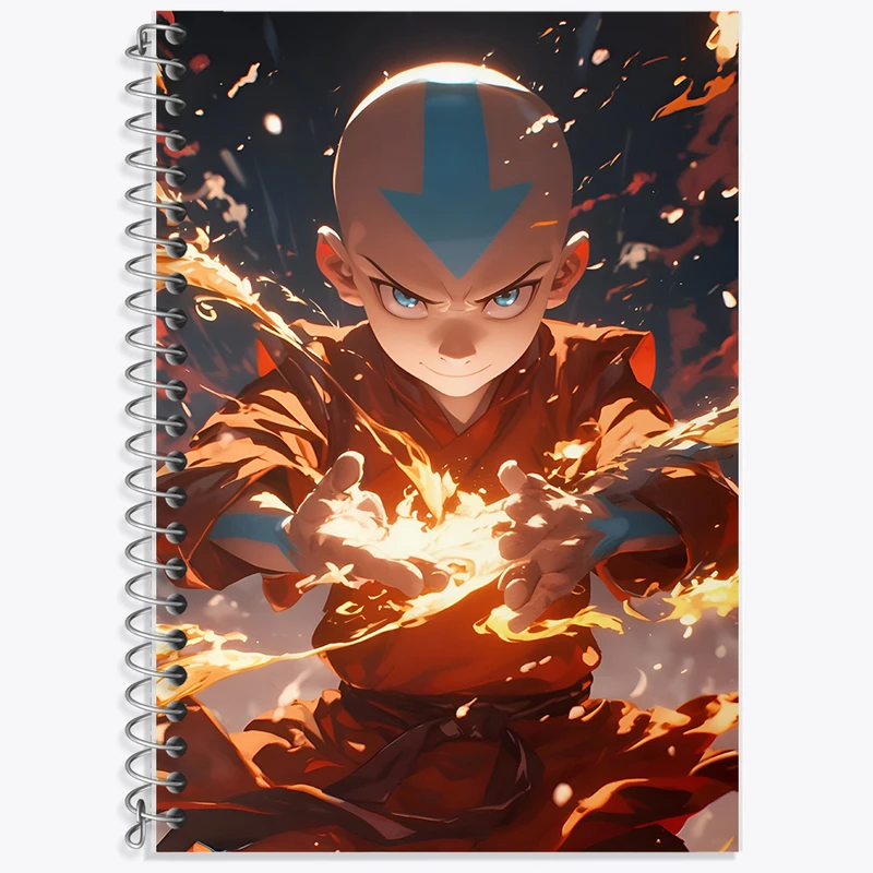 دفتر زبان 50 برگ خندالو مدل دو خط طرح انیمه آواتار (Avatar) کد N3803