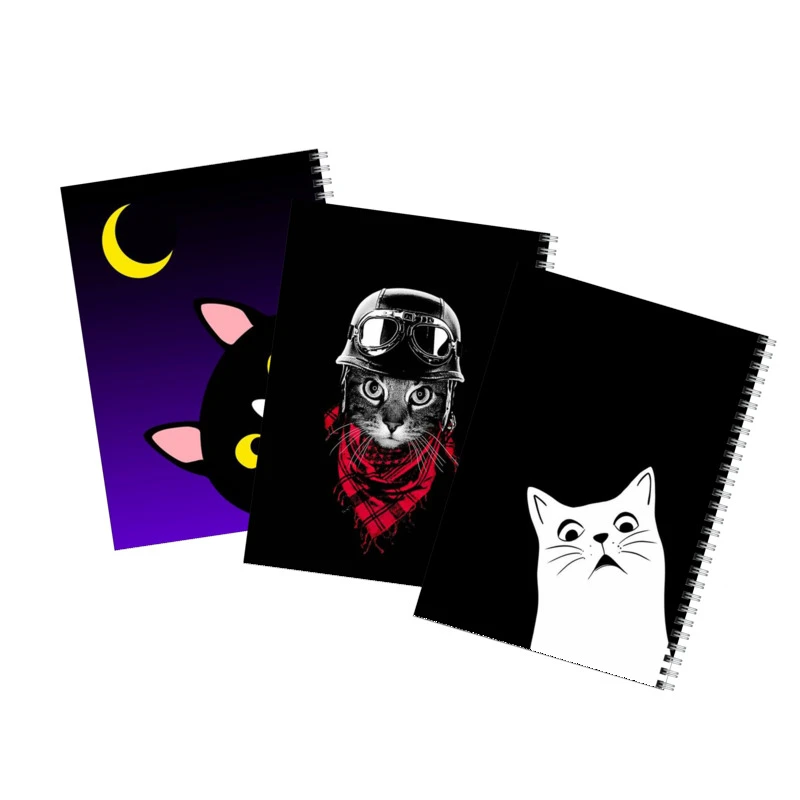 دفتر مشق 50 برگ بامبیلیپ طرح گربه خنگ کد 20 مجموعه 3 عددی