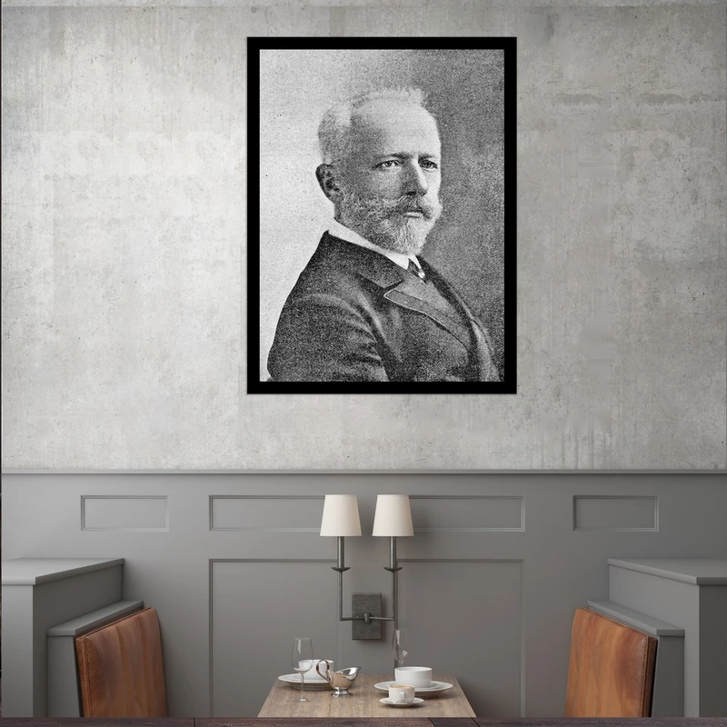 تابلو بکلیت طرح مشاهیر جهان چایکوفسکی مدل قاب شاسی B-S9845