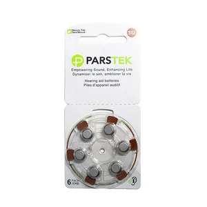 باتری سمعک پارس تک مدل شماره 312 بسته ۶ عددی