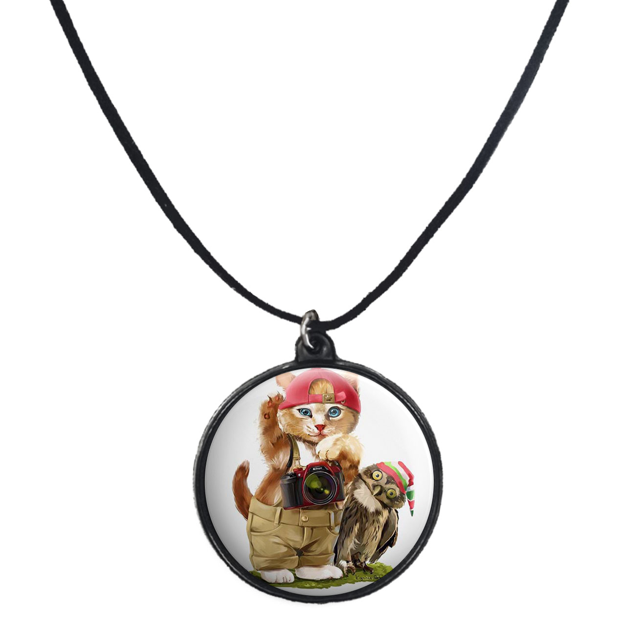 گردنبند پرمانه طرح عکاس کد pmb.5127 مدل دو طرفه