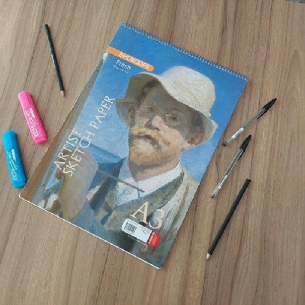 دفتر طراحی 50 برگ شکوفه کد 03