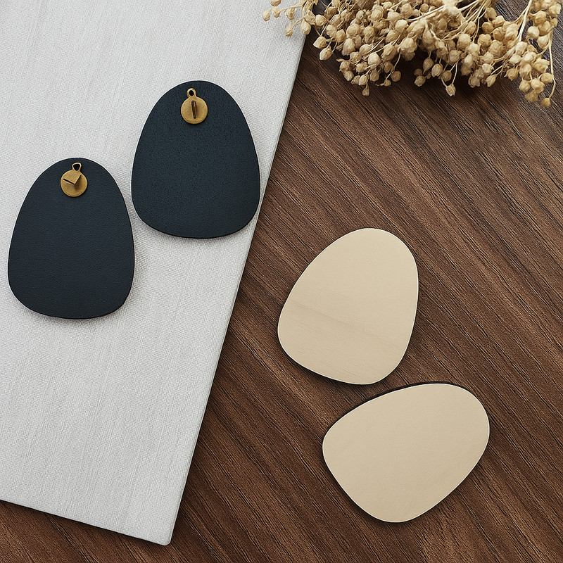 گوشواره میخی زنانه مدل چوبی کد 17