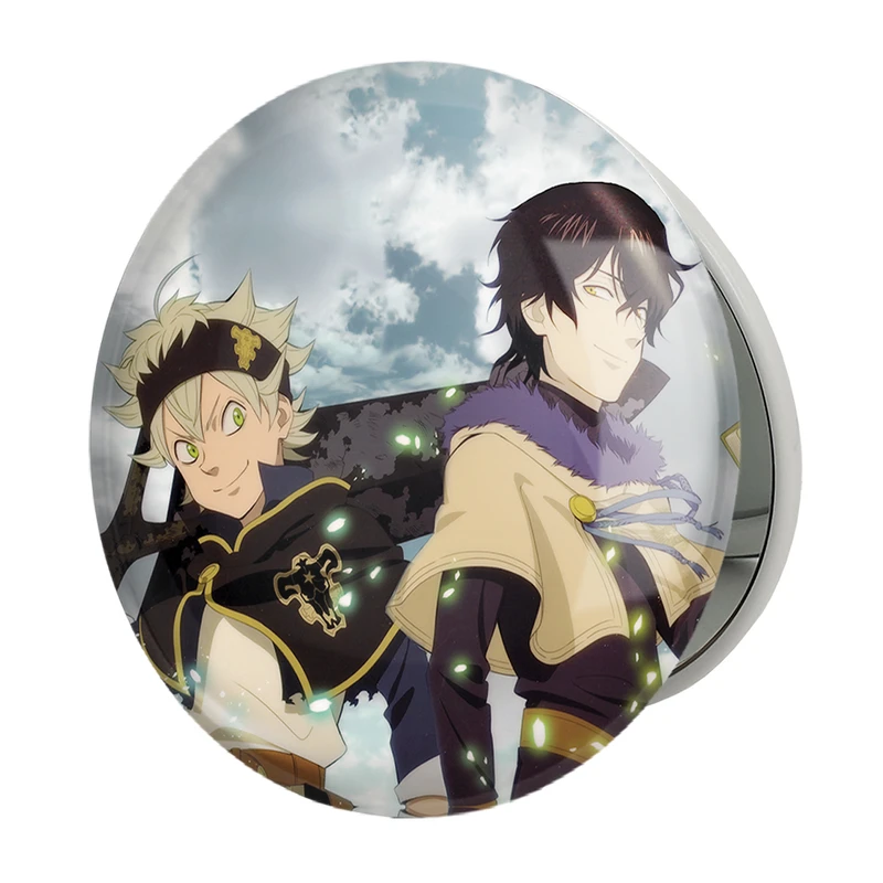آینه جیبی خندالو طرح یونو و آستا انیمه بلک کلاور Black Clover مدل تاشو کد 11747 