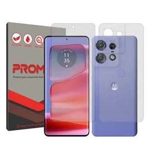 Promate Resistant model matte screen protector suitable for Motorola Edge 50 Pro mobile phone along with the back protector