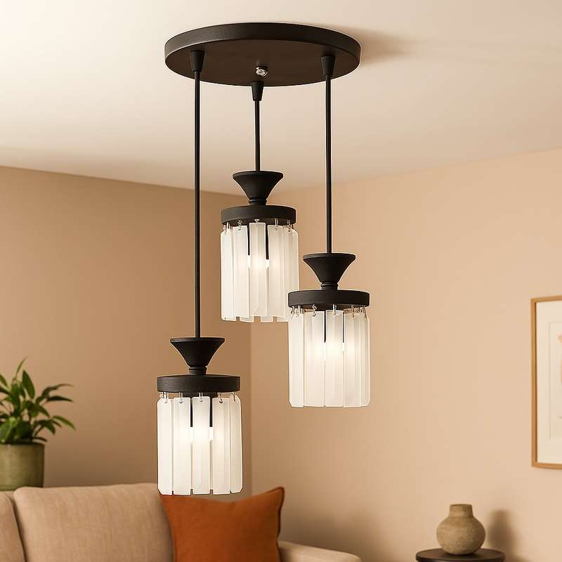 چراغ آویز 3 شعله شاهان تک مدل 3CARDI/B