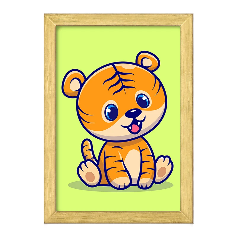 تابلو خندالو طرح حیوانات بامزه ببر کد 29641