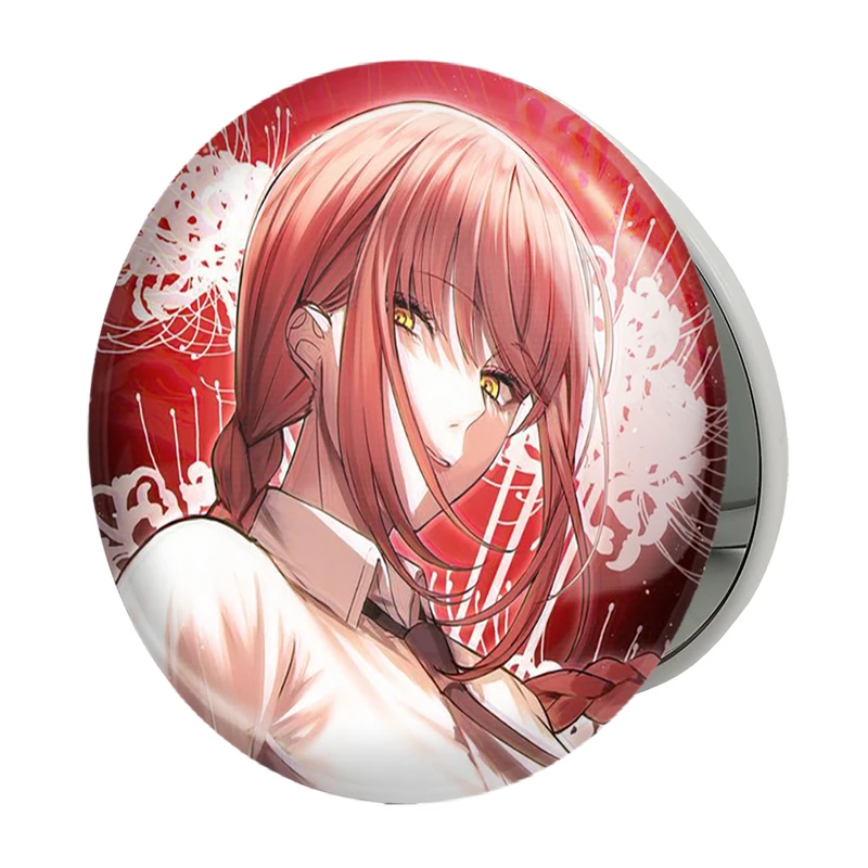 آینه جیبی خندالو طرح ماکیما انیمه مرد اره ای Chainsaw Man مدل تاشو کد 17876 