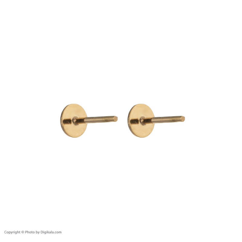گوشواره میخی طلا 18 عیار دخترانه نیکان گلد مدل دایره