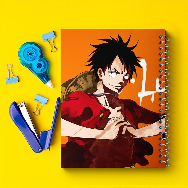 دفتر مشق 50 برگ خندالو مدل لوفی انیمه وان پیس One Piece کد 17260