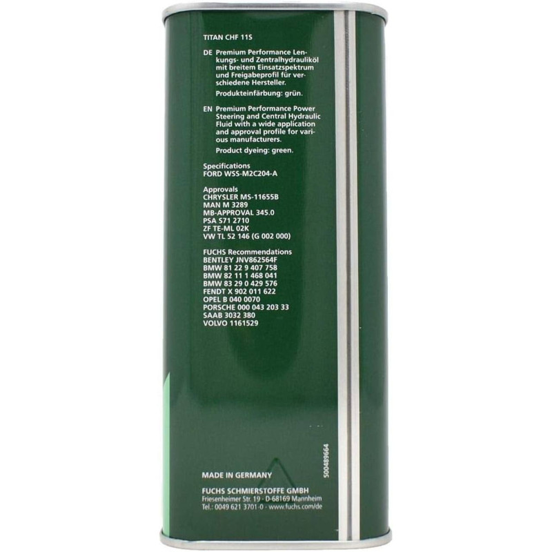 روغن هیدرولیک فرمان فوکس مدل Titan CHF 11s حجم 1 لیتر